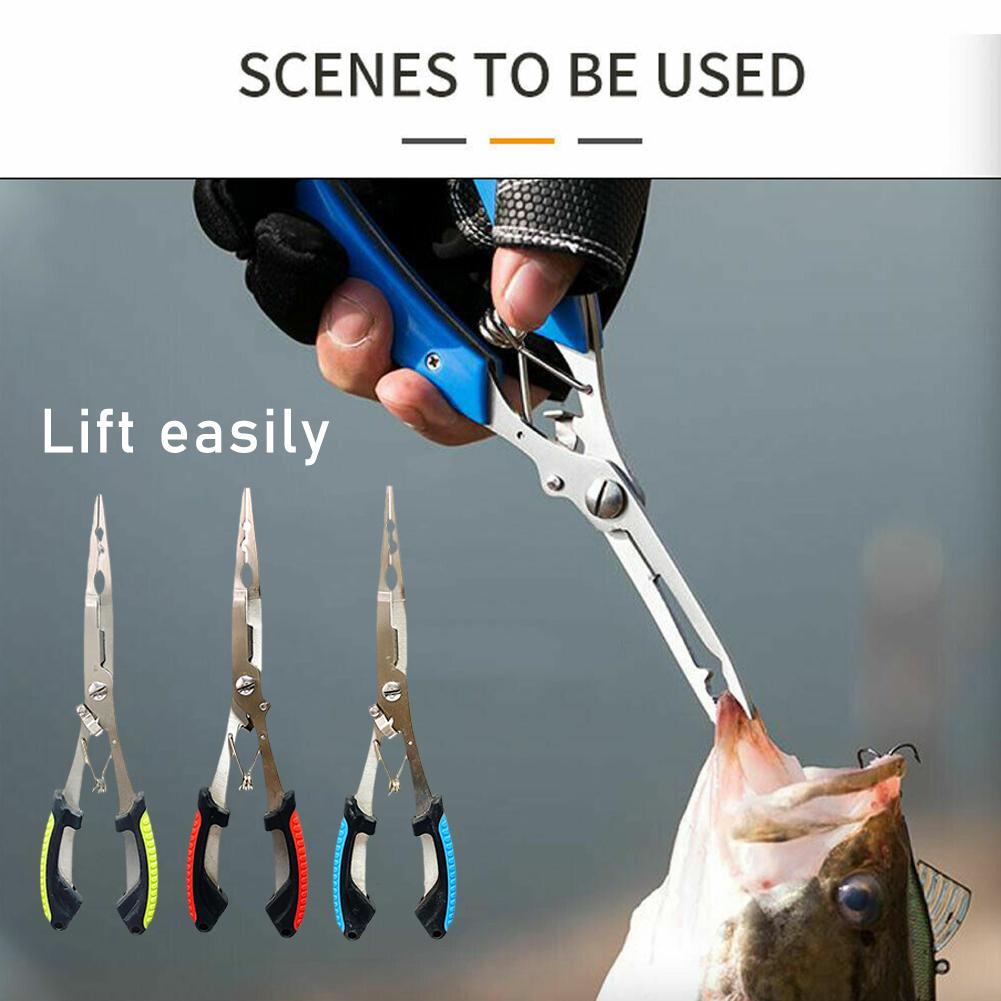 Fishing Equipment Cheap - Uzun balıkçılık pensesi makas tutucu paslanmaz