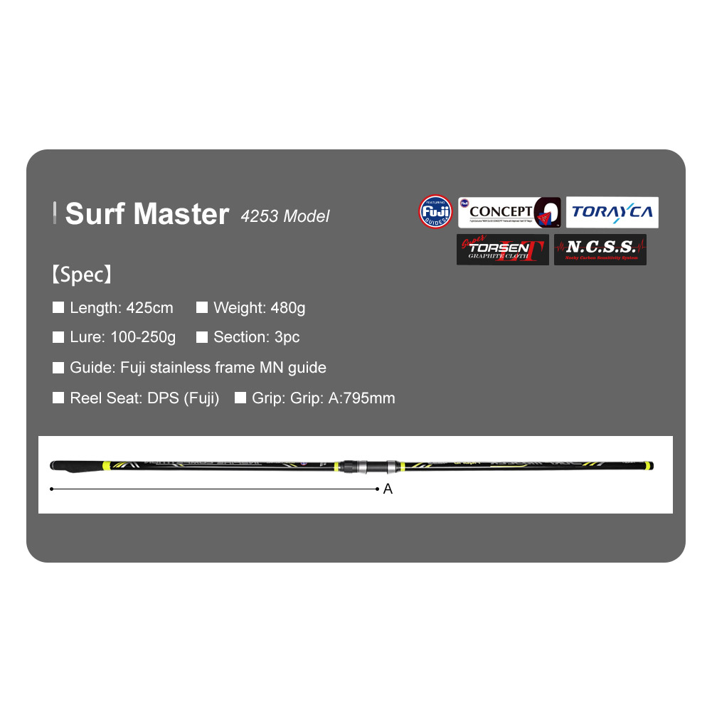 NOEBY Sörf Döküm Olta 4.25 m 3 - Fishing Equipment Brands incelemesi ve fiyatı
